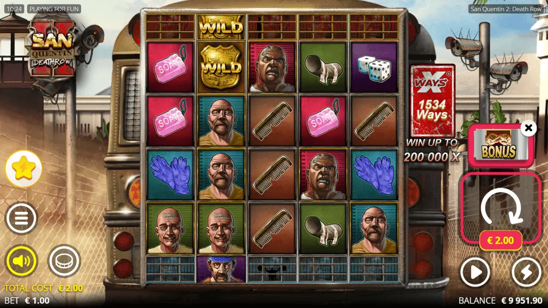 Split Wild bonus in San Quentin 2 game